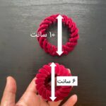 ابعاد کلیپس چنگکی مخملی