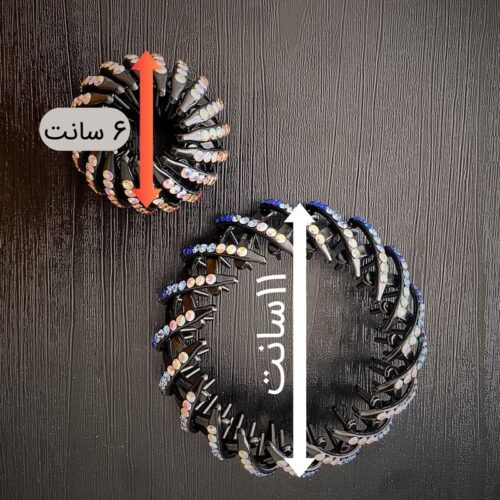 ابعاد کلیپس چنگکی نگین دار